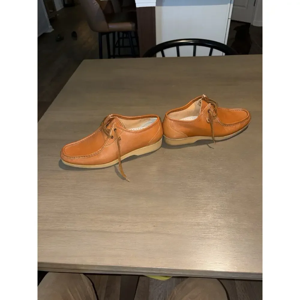 Clarks Originals Men’s 9M Tan Leather Wallabee Lace Up Casual Shoes